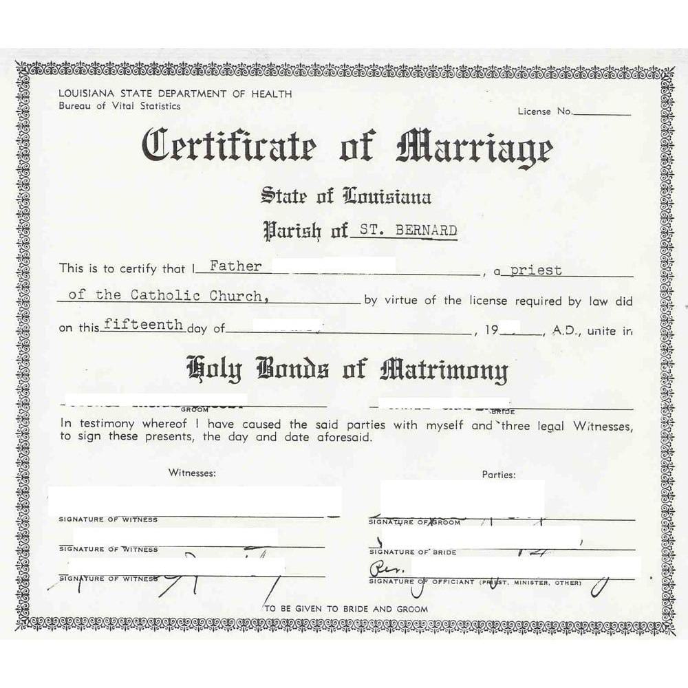First Step Translations Corporation - Marriage Certificates